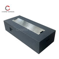 Modern Rectangle Outdoor Gas Fire Pit Coffee Table CZYP015 CHARM GARDEN CE US Certified GRC Material Light/Dark Gray