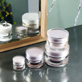 White 10ml Capacity Double Wall Round Plastic Cream Jar with Screw Top Cosmetic Skin Care Packaging for Acrylic Products