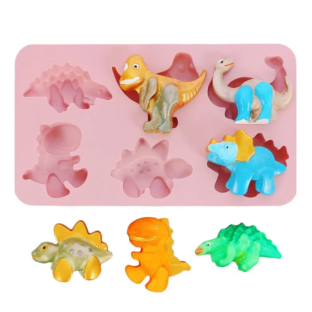 Dinosaur Chocolate Mold Soap Molds for MakingKids Cake Pan Candy Molds Silicone Cake Decoration