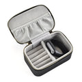 Portable  Solid Color Elegant Zipper Closure Jewelry Box with Velvet Lining for Ring Necklace Storage