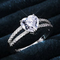 Hot-selling Zircon Heart-shaped and Peach-shaped Ring for Women
