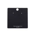Custom Cheap Black PVC Earring Packaging Card with White Logo Printing Plastic Cards for Earring