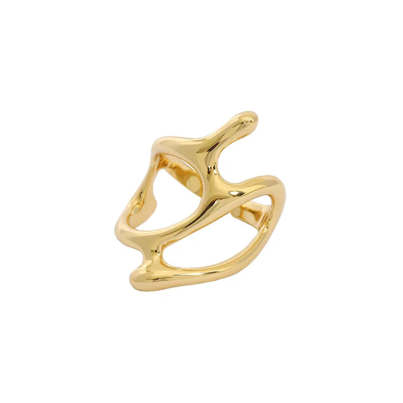 VIANRLA 925 Sterling Silver Trendy 18k Gold Plated Female Silver Rings with E-coated