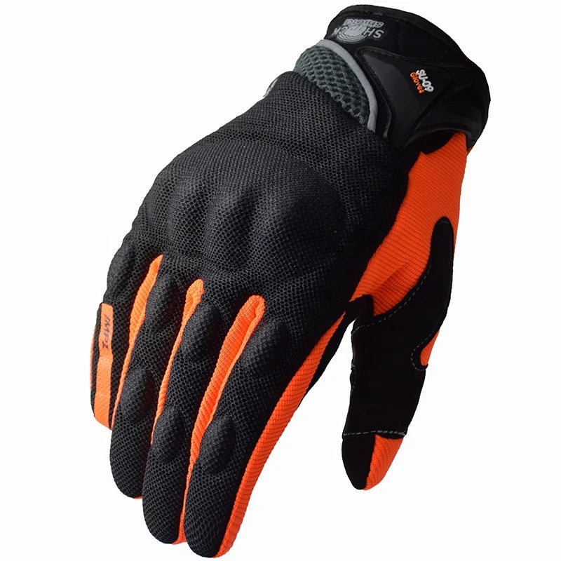 SUOMY Summer Touch Screen Motorcycle Riding Glove Full Finger Mesh Breathable Motocross Glove Luvas Moto MTB Dirt Bike Gloves