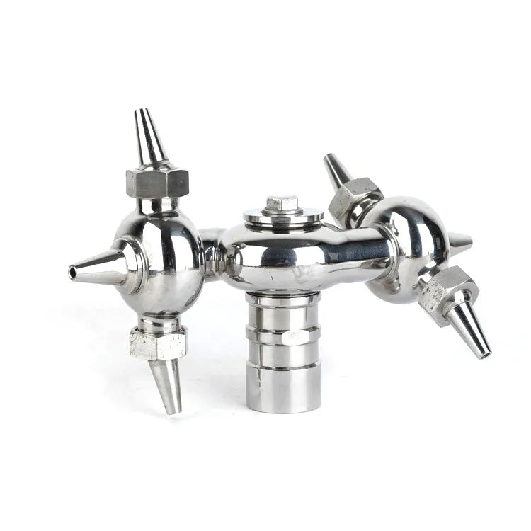 Aohoy SS304 SS316L Six-Head Sanitary CIP System High Pressure Horn-Type 360 Rotary Tank Cleaner with Thread End Stainless Steel