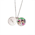 Qualisub Personalized Sublimation Necklace Blanks Valentine's Gift Sublimation LOVE Carved Sliding Locket Necklace DIY Print