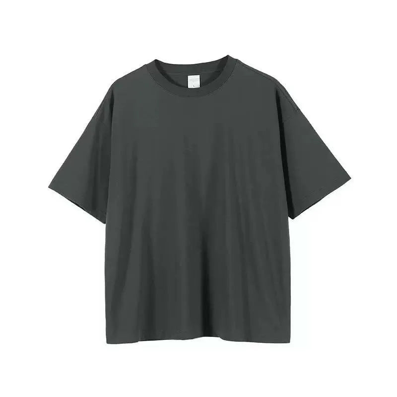 Wholesale Custom Logo Luxury Men's Shirts 100% Cotton Drop Shoulder Thick T-Shirt Oversized Custom Brand Men's Clothing