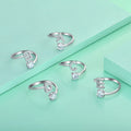 New Alphabet A- Z Adjustable Rhinestone Letter Initial Name Stackable Ring Open Alphabet Rings