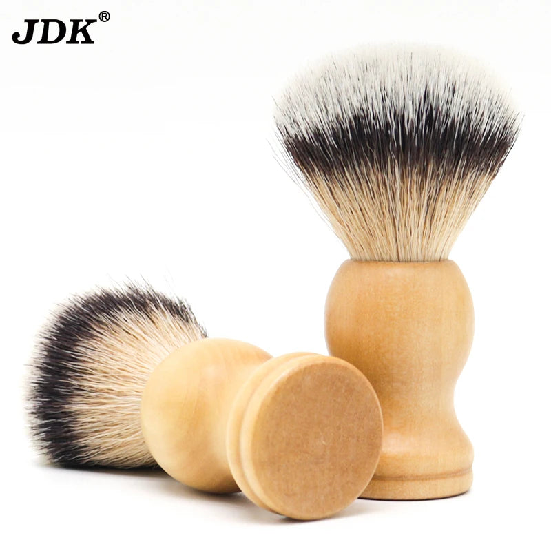 Wholesale Wooden Handle Hair Salon Tool Beard Cleaning Tool for Safety Razor Shaving Brushes With Synthetic Hair for Wet Shave