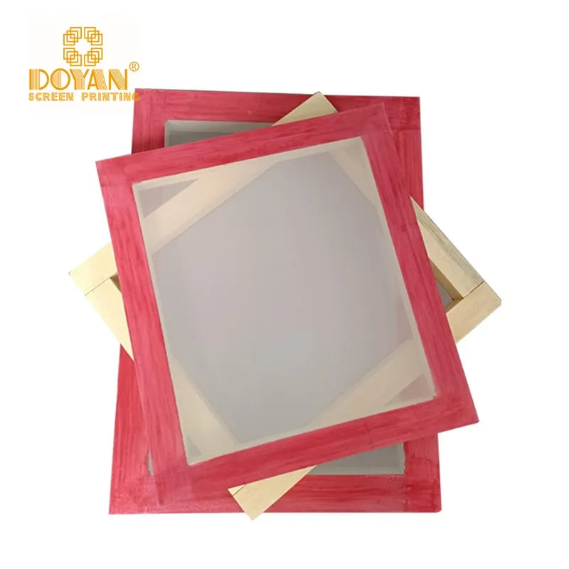 New Doyan Wooden Screen Printing Frame with Aluminum & Polyester Mesh