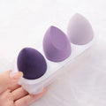 HEXUE Popular 3PCS/Box Egg Box Soft Beauty Facial Foundation Blending Makeup Sponge Set With Box