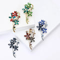 New Colorful Crystal Cute Rhinestone Flower Brooches Fashion Costume Jewelry Wholesale