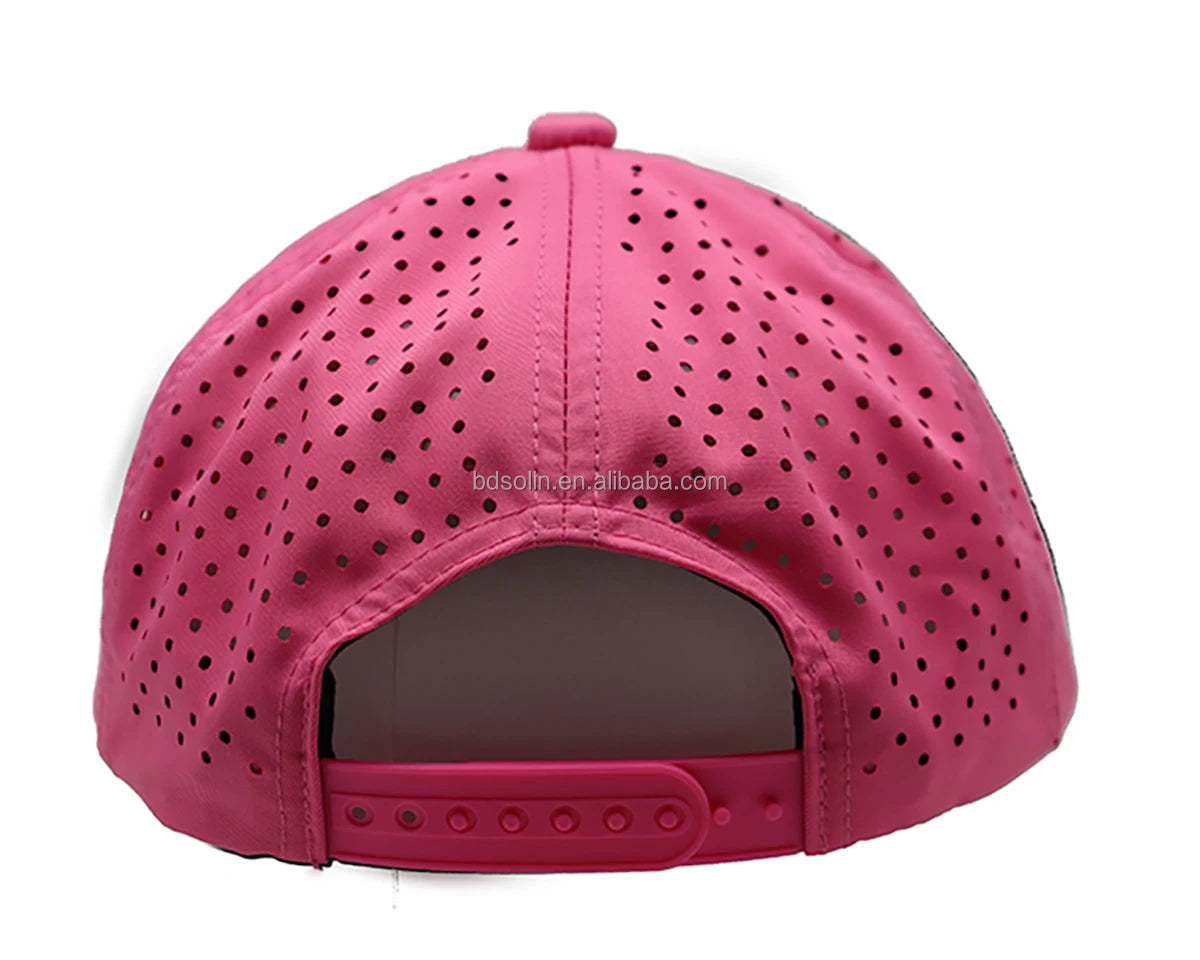 Golf Cap Five 5 Panel Cap Polyester Micro Laser High Quality Perforated Custom  logo Breathable Fashion for Men Five Panel