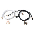 SC Hot Selling Handmade String Bracelets Lovely 2pcs Couple Rope Bracelets Cute Little Dog Charm Bracelets for Women Men