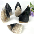 Wholesale Natural Crystal Quality Hand Carved Palm Fossil Ornament for Gift or Decoration
