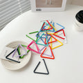 New Personalized Geometric Triangle Simple Fashion Solid Color Candy Color Open Acrylic Hoop Earrings