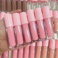 Nude High Pigment Big Brush Cruelty Free Vegan Moisturizing Luminous Lip Gloss Lip Glaze