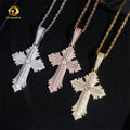 Pass Diamond Tester New Design Top Quality Moissanite Hip Hop Jewelry 925 Sterling Silver Cross Pendant