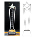 Cheap Price Custom Logo K9 Crystal Star Trophy Crystal Column Star Awards for Employee Service Team