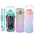 New 2000ML Sippy Cup with Mobile Phone Holder | Portable Plastic Sports Water Bottle with Cloth Cover | Ideal Gift Option