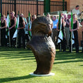 Custom Made Modern Bronze Eagle Head Sculpture with Lost Wax Casting Technique Customizable Size and Color