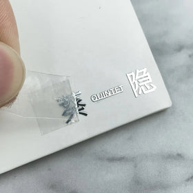 Small Size Sliver Metal Sticker for Business Easy to Use 3D Sticker