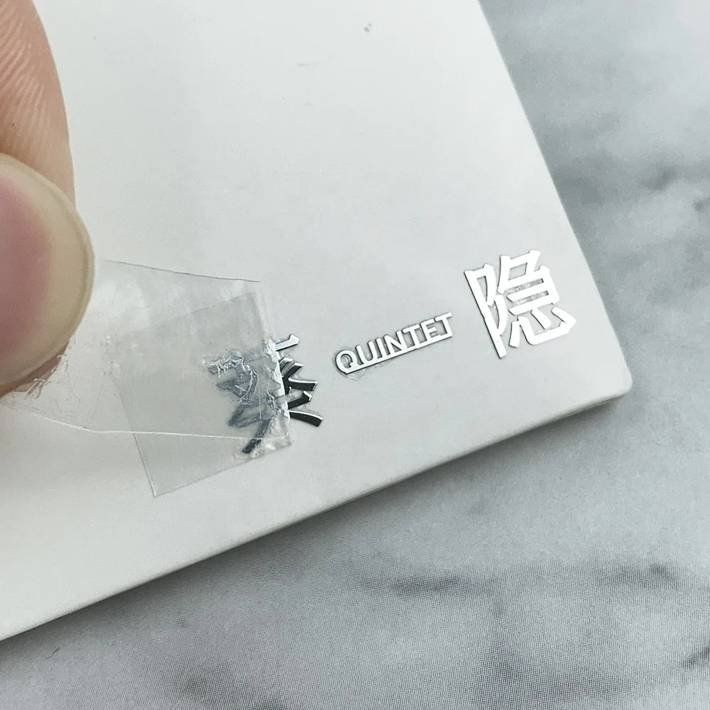 Small Size Sliver Metal Sticker for Business Easy to Use 3D Sticker