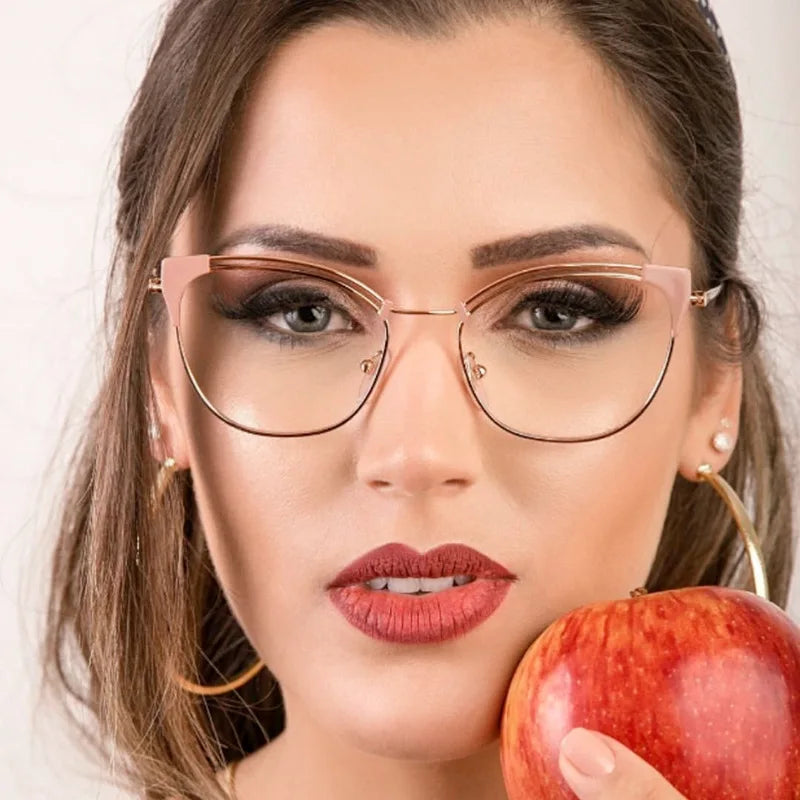 95537 Custom Cat Eye Blue Light Blocking Glasses Computer Screen Protector Glass Eye Wear Glasses Optical Frames for Women MegaBDM