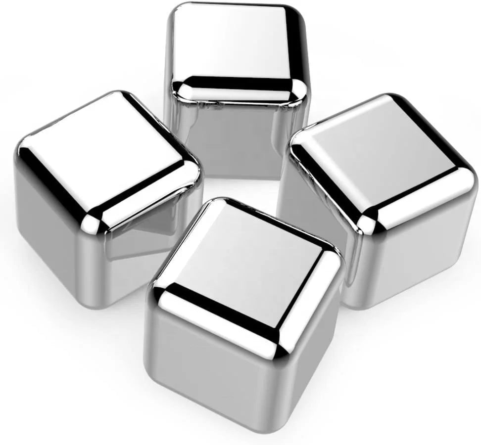 Metal Ice Cubes Rock Stones Reusable Ice Cubes Beverage Stainless Steel Ice Rocks