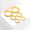 JUSNOVA Women's 18K Gold Plated Stainless Steel Hoop Earrings Minimalist Custom Non-Tarnish Vintage Geometric Wholesale Small
