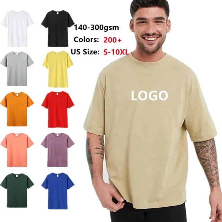 OEM 3D Printed Puff Foam Solid Knitted Men's 100% Cotton Custom Logo Heavy Digital Printing T-shirt