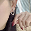 Cadermay Jewelry Hot Sale 3mm DVVS Moissanite Silver 925 Earring Hoop Colorless Moissanite Diamond Wedding Party Gifts for Women