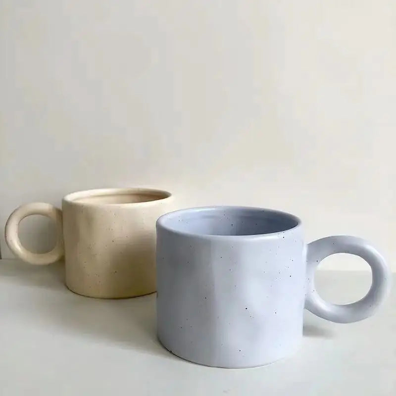 Northern Europe Mugs Large Capacity Irregular Large Earrings Mugs Girls Creative Couples Ceramic Coffee Mug