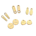 50pcs Stainless Steel Small End Tail Charm Pendant Necklace Extender Chain Charms for DIY Jewelry Making Crafts Accessories