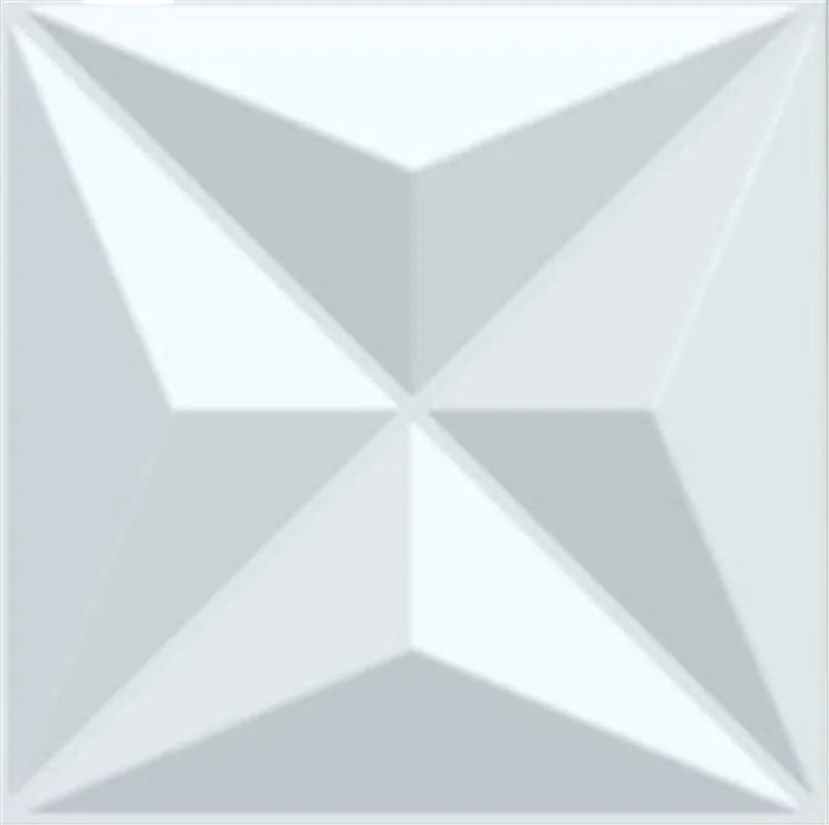 Irini Modern 3D PVC Fireproof & Waterproof Wall Panels with Geometric Diamond Design for Household Use in Home Office
