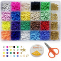 G1534 6MM Polymer Clay Beads Diy Jewelry Making 24 Colors Kids Bracelets Necklace Making Flat Round Polymer Clay Beads Set