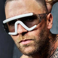 New Fashion Unique Designer Custom Logo Big-Frame-Sunglasses Wholesale New Fashion One-Piece Sunglasses