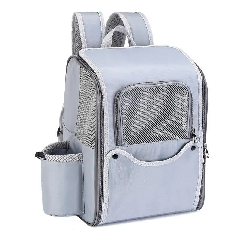 USMILE Outdoor Portable Cat Travel Bag Black Grey Nylon Cloth Breathable Net Mesh Zipper OEM&ODM New Release Pet Backpack