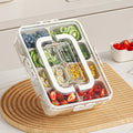 OWNSWING Spice Food Storage Box Division Format Transparent Multi-grain Seasoning Preservation Plastic Airtight Food Container