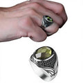Azuris Turkish 925 Sterling Silver Men's Ring Ottoman Style Fashion Jewelry Natural Stone Black Color Handmade VALKH1419