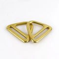 MeeTee AP663 45mm Pure Brass Triangle Ring Harness Saddle Horse Reins  Hardware Brass Bag Belt Buckle Connection Hook Accessory