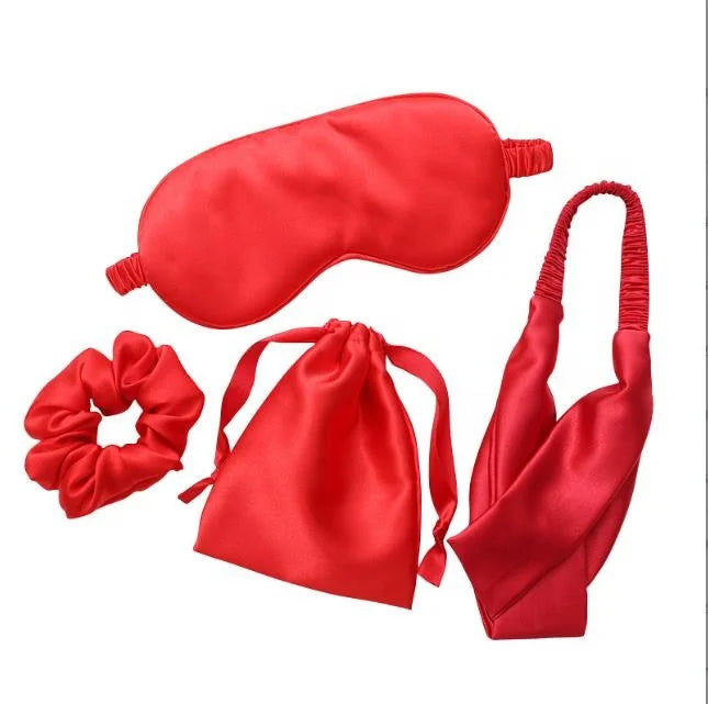 FYD New Design Customized Luxury Colorful Travel Sleeping Silk Eye Mask Sleep Stain Eye Mask for Sleep Use