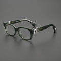 CH8233 2025 Green Small Square Frame Y2k White Transparent Leopard Print Thick Frame Glasses Eyeglasses Frames for Men Fashion