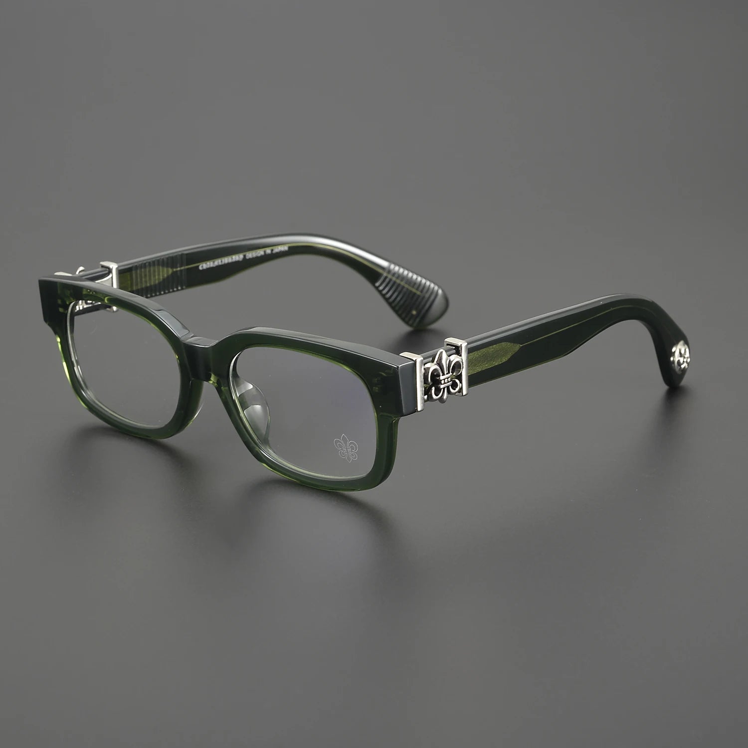 CH8233 2025 Green Small Square Frame Y2k White Transparent Leopard Print Thick Frame Glasses Eyeglasses Frames for Men Fashion