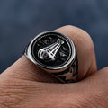 Fast Dispatch Stainless Steel Travel Lovers Association Hot air Balloon World Countries Map Biker Finger Ring Gift for Man Women