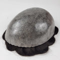Injection Durable Thin Skin PU Base Scalloped Front 120% Medium Density Men Toupee Indian Remy Hair Replacement System