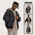YQ Custom Dropshipping Wholesale Hot Fashion Streetwear Bomber Jacket Winter Men Kayne West Style Brown Coated Pattern Other