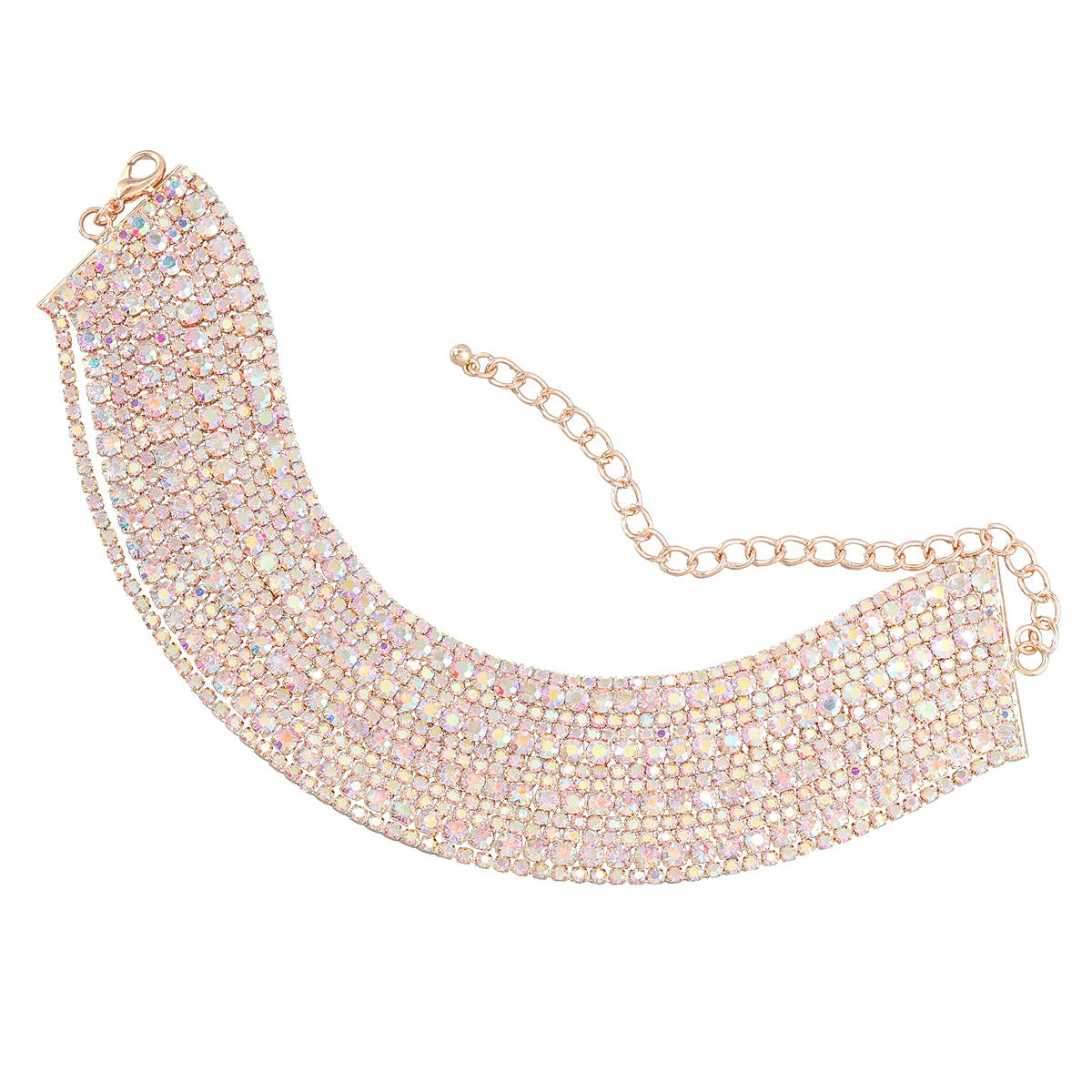 New Selling Personality Charm Multi-layer Girl Hip Hop Trend Gold Silver Luxury Tennis Full Diamond Bracelet for Women