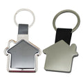 Promotional Custom Logo Keyring Custom Made House Shaped Blank Personalized Metal Keychain Real Estate Sign