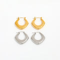 JOOLIM Jewelry PVD 18K Gold Silver Simple Geometric Stainless Steel Hoop Earring Trendy Jewelry